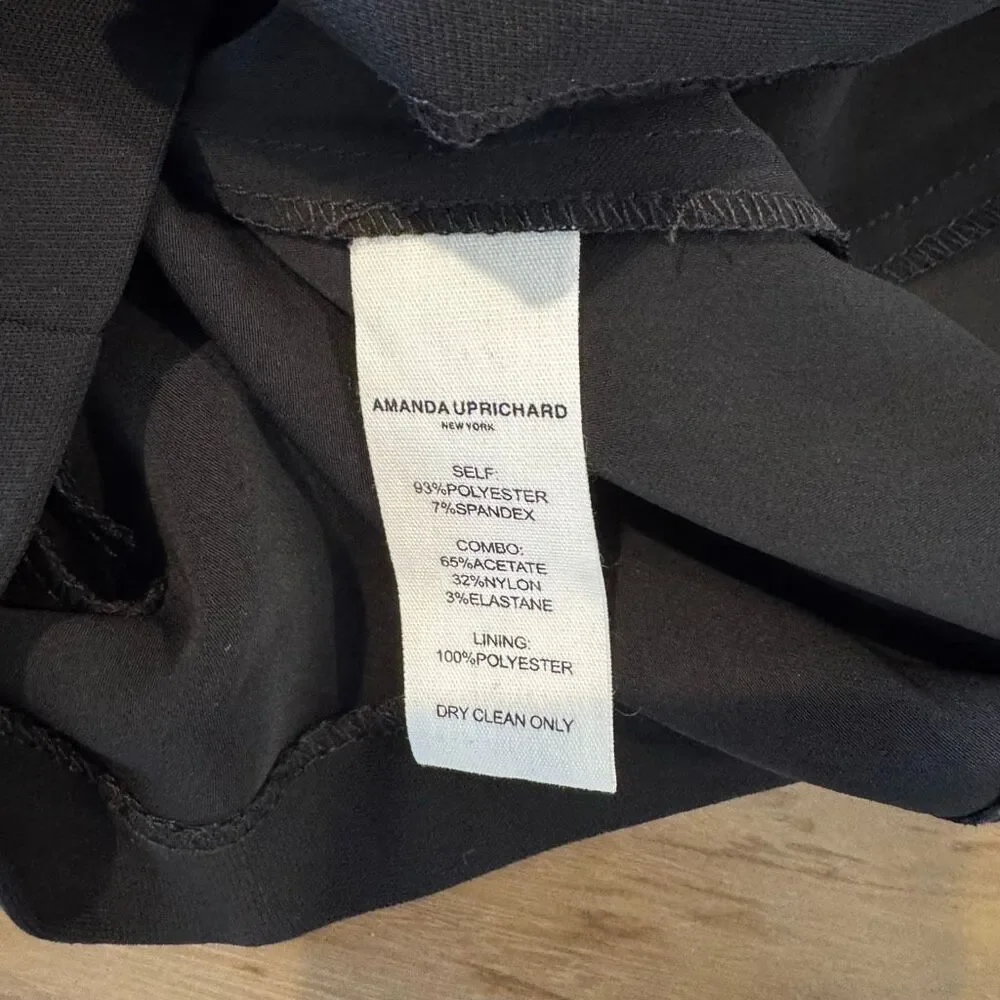 NWOT Amanda Uprichard Kerry Velvet Strapless Skort Romper Black White Medium